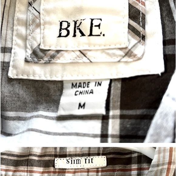 BKE Pearl Snap Button Down Shirt Sz-M - Picture 3 of 5